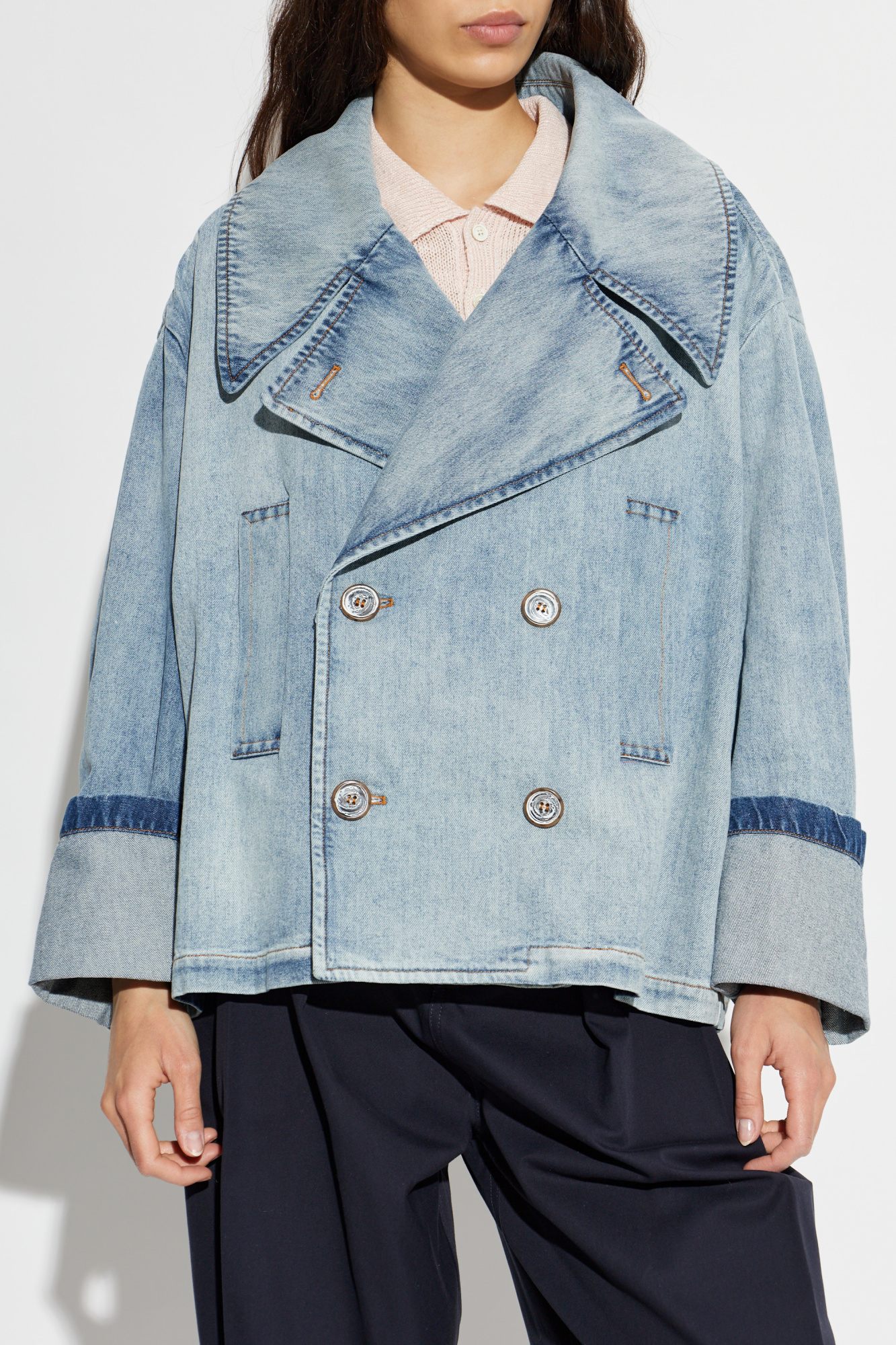 MM6 Maison Margiela Double-breasted denim jacket | Women's | Vitkac